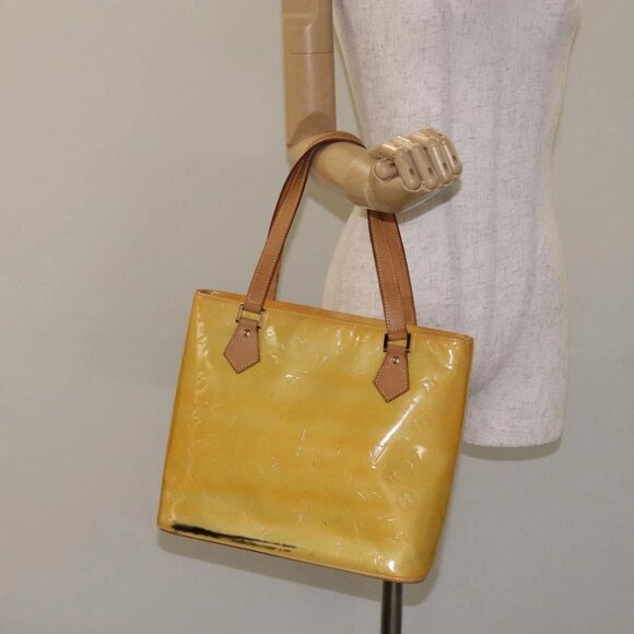 LOUIS VUITTON Monogram Vernis Houston Hand Bag Gris - Picture 1 of 16